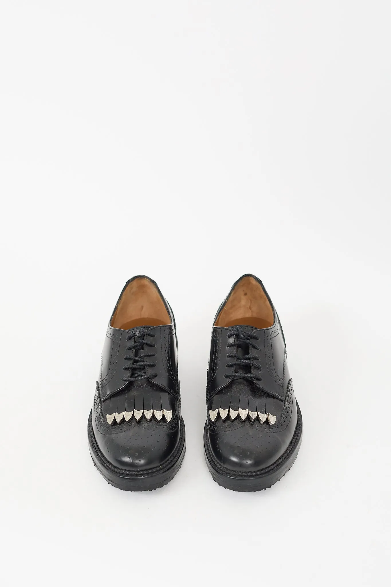 Black Polished Leather Derby