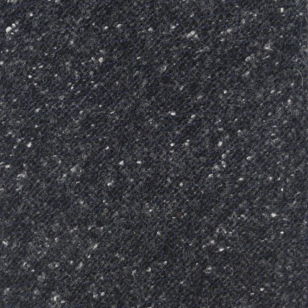 Charcoal Grey Donegal Cotton Silk Wool Tie