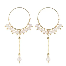 Circle of Bubbles Pearl Drop Earrings