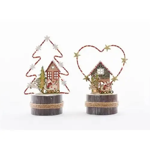 Enchante Merry Bark Scene W/Lights (2 Designs - 1 Sent)