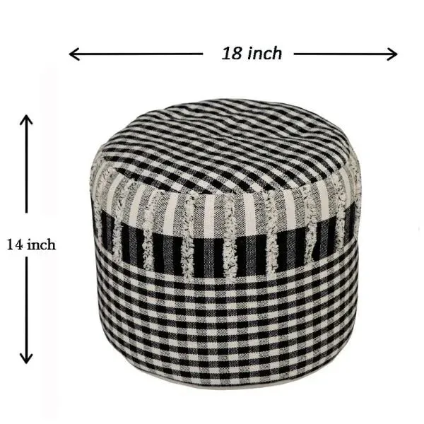 Enigma 99721BKN Black/Natural Pouf