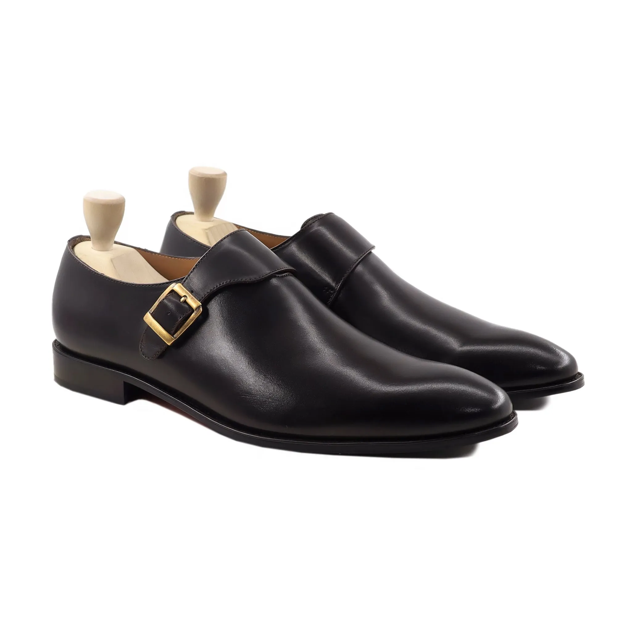 Goofy - Men's Dark Brown Calf Leather Single Monkstrap