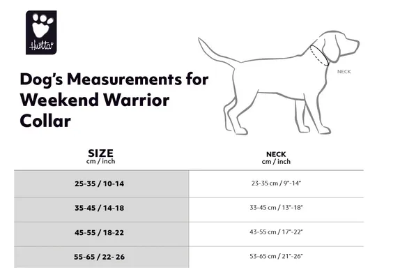 Hurtta Dog Collar: Weekend Warrior, Raven