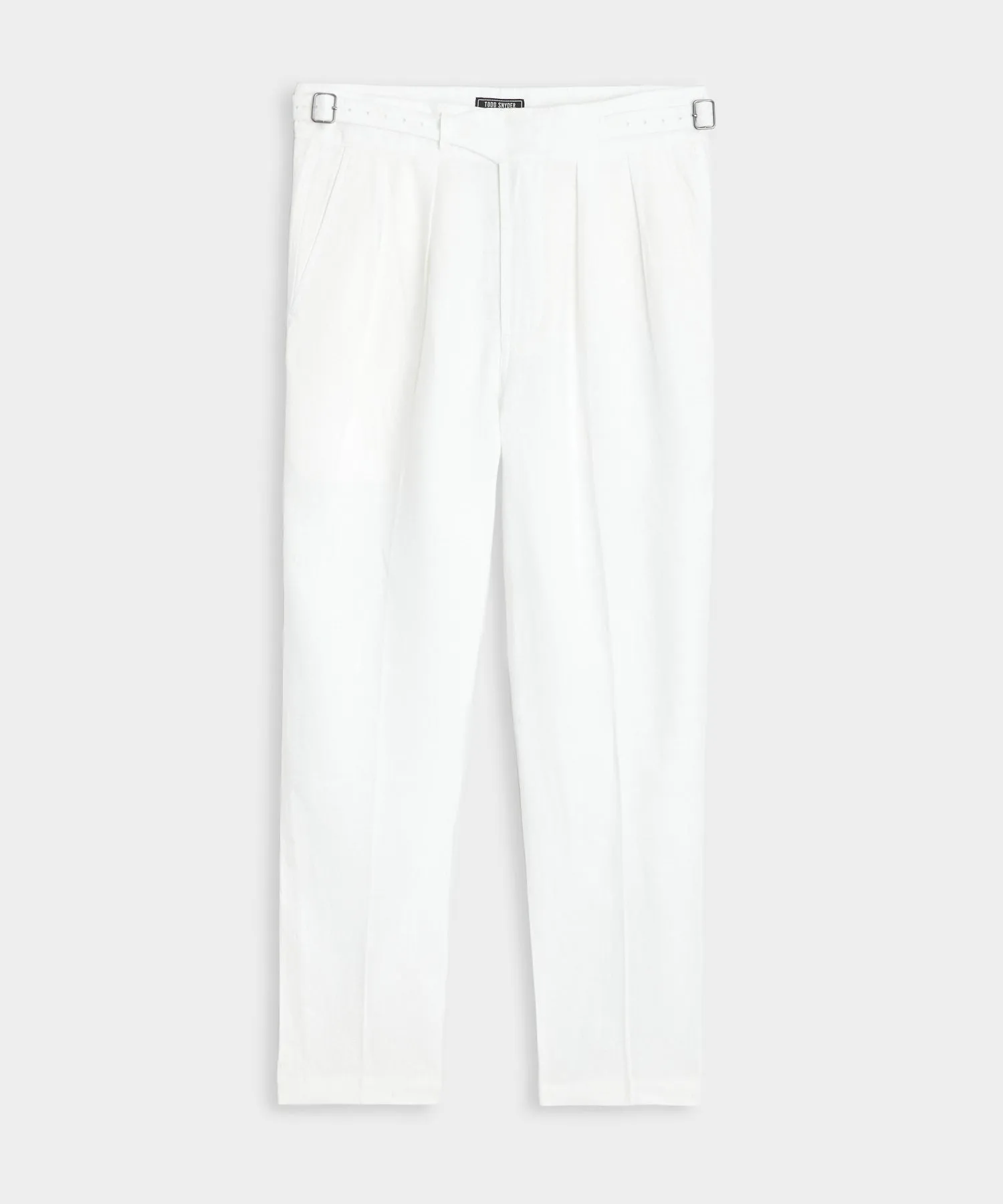 Irish Linen Gurkha Trouser in White