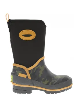 Kids Camo Neoprene Cold Weather Boot - Olive