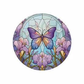 Mandalla_Butterfly_Awd35184  Circular Micro Fleece Blanket 47"