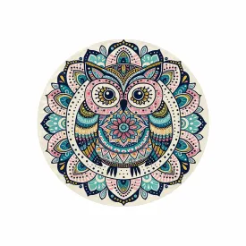 Mandella_Owl_Awd35137  Circular Micro Fleece Blanket 60"