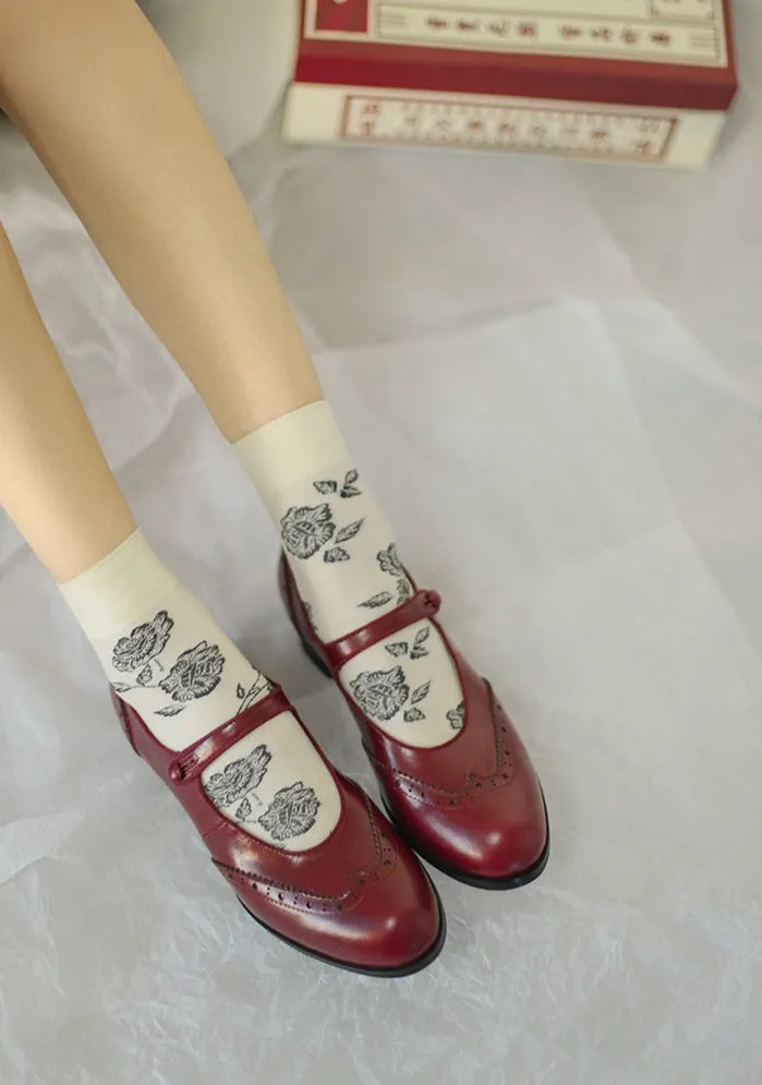 Margarita 玛格丽特 1920s Schoolgirl Reproduction Cowhide Leather Shoe