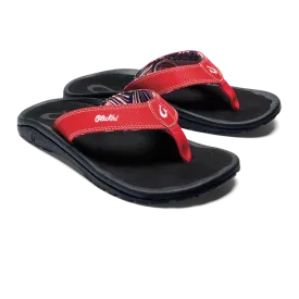 Olukai Men's Ohana / Red Lava - Black