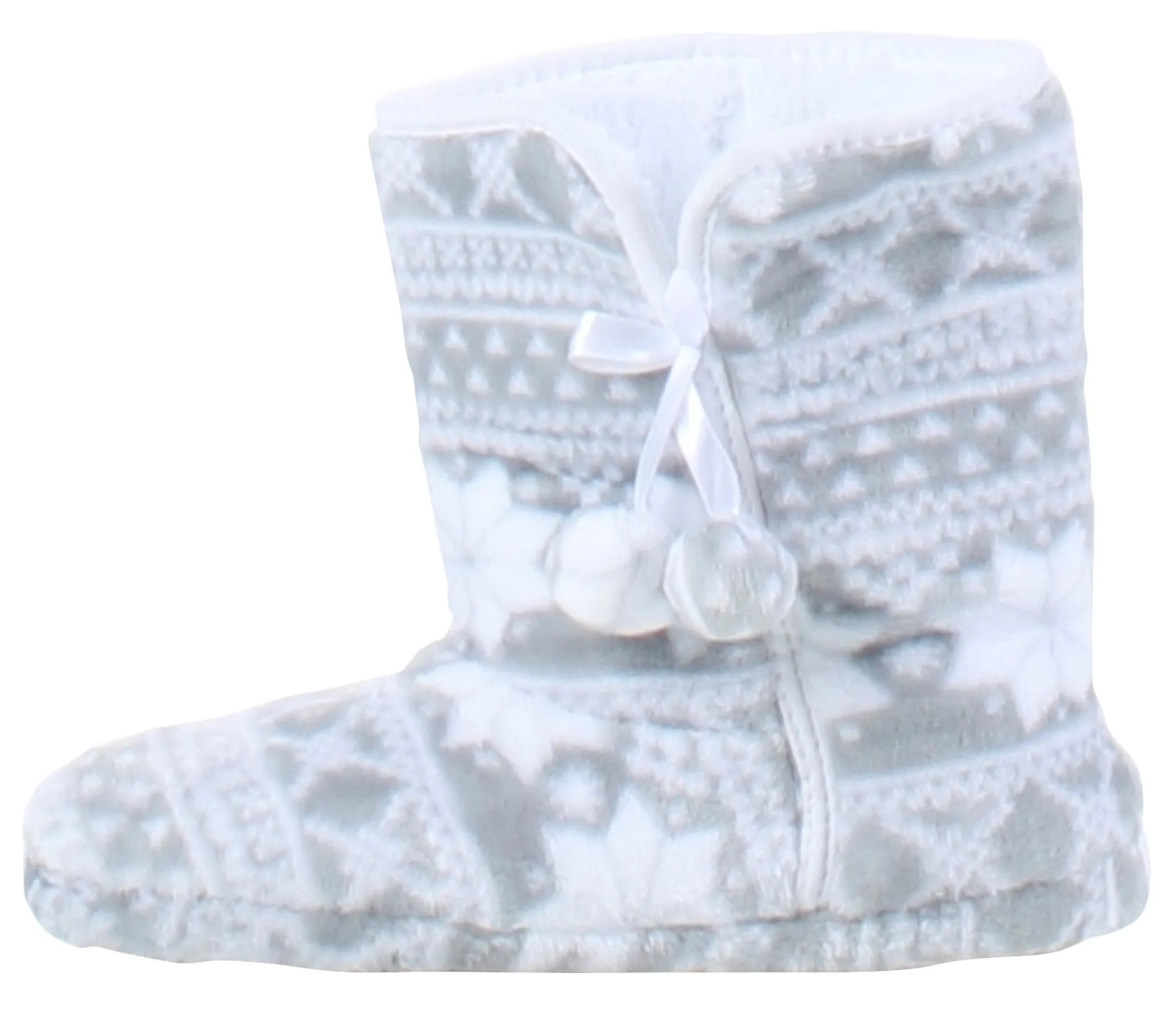 PajamaMania Women’s Fleece Slipper Boots with Rubber Soles