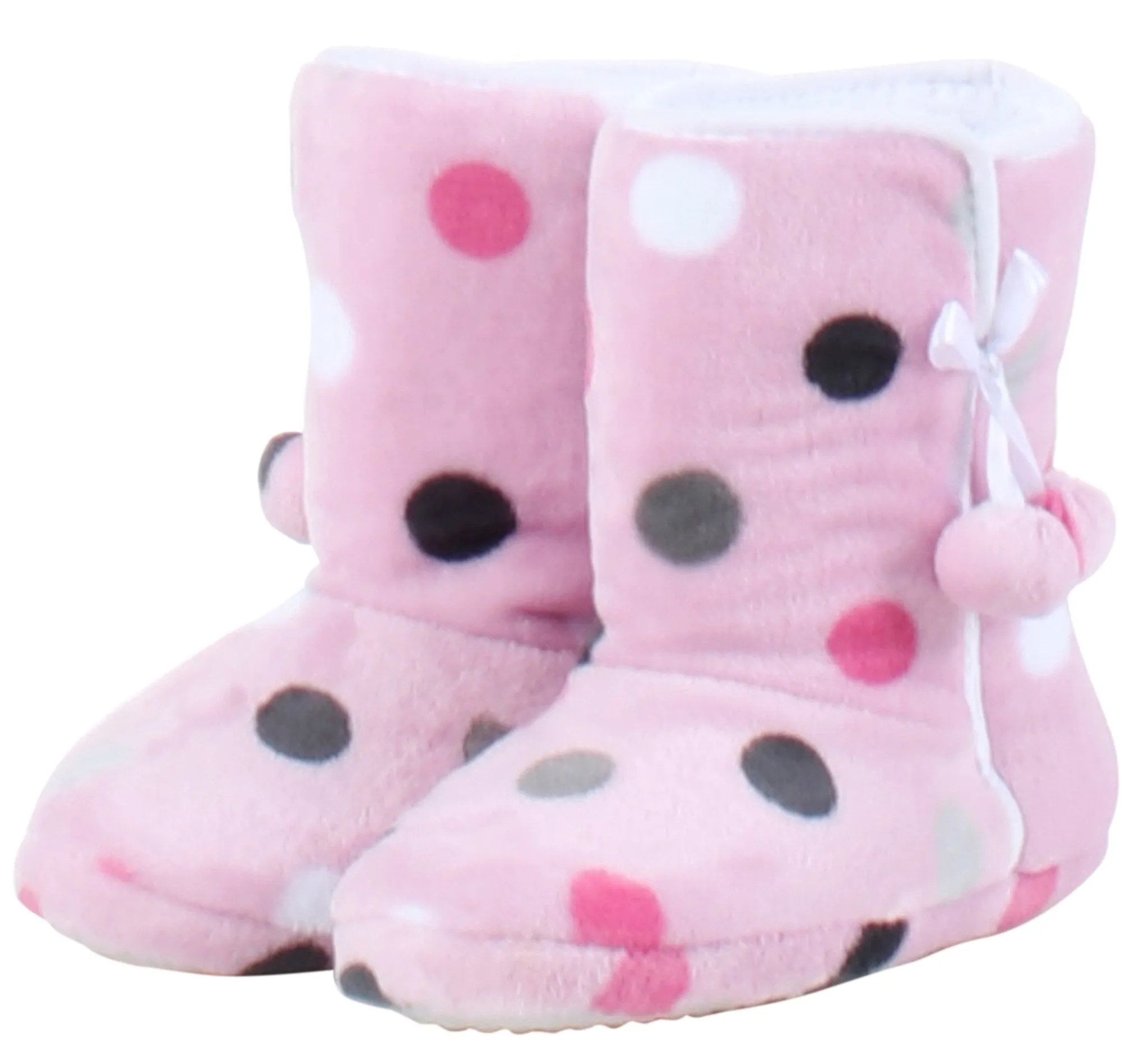 PajamaMania Women’s Fleece Slipper Boots with Rubber Soles