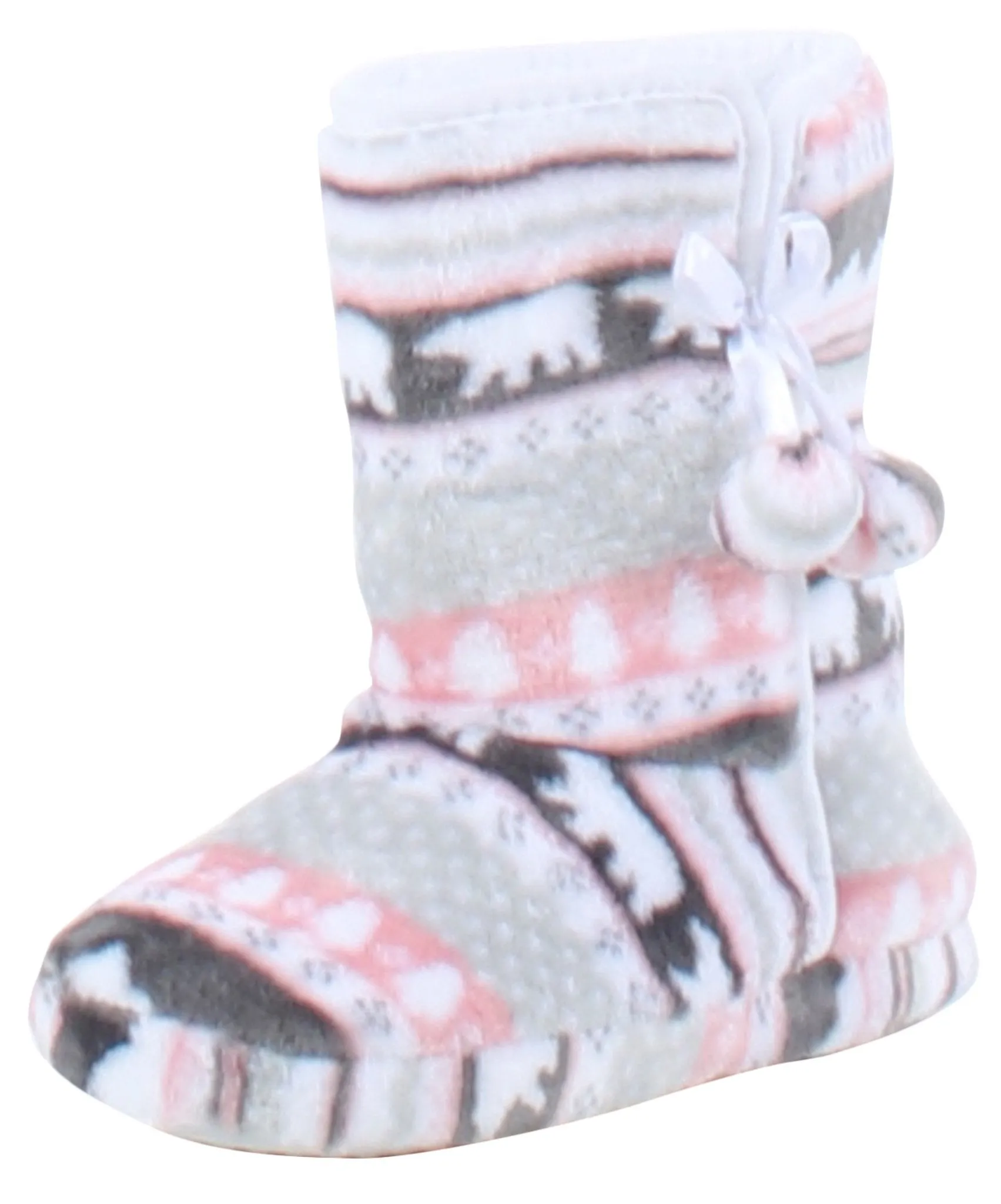 PajamaMania Women’s Fleece Slipper Boots with Rubber Soles