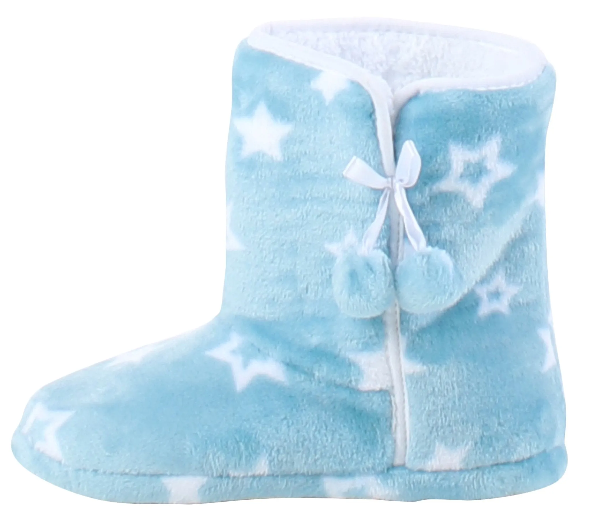 PajamaMania Women’s Fleece Slipper Boots with Rubber Soles