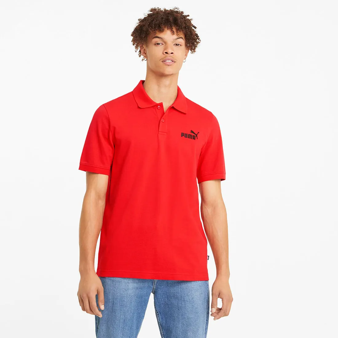 PUMA ESSENTIAL MEN'S PIQUE POLO RED