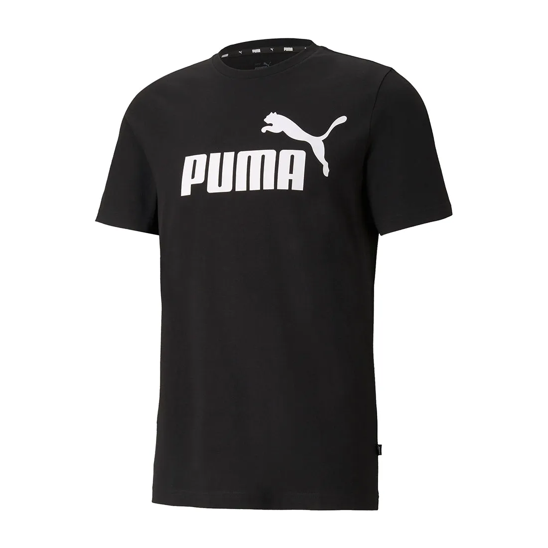 PUMA MEN ESSENTIALS LOGO TEE ROUND NECK BLACK