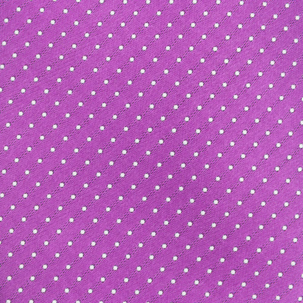 Purple Dot Motif Woven Silk Tie