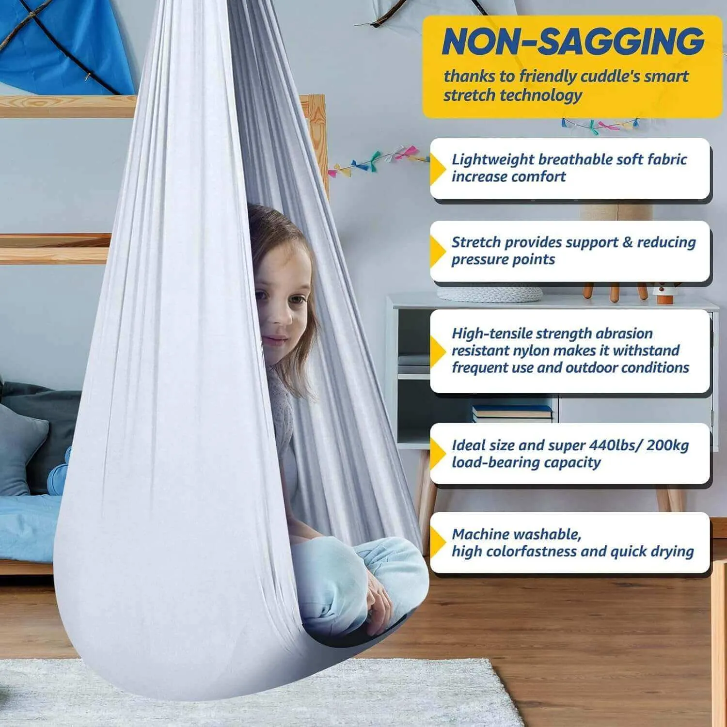 SensoryHarbor™ - Cozy and Stimulating outdoor/Indoor Sensory Swing