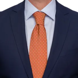 The Refined Elegance Orange Jacquard Silk Tie