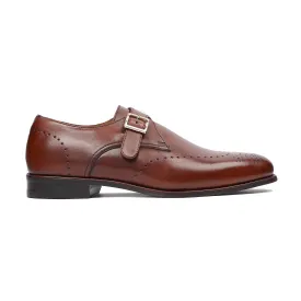 Zajburg- Men's Tan Calf Leather Single Monkstrap